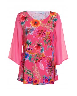 Top viscosa con maniche chiffon 90,00€ SCONTO 30%